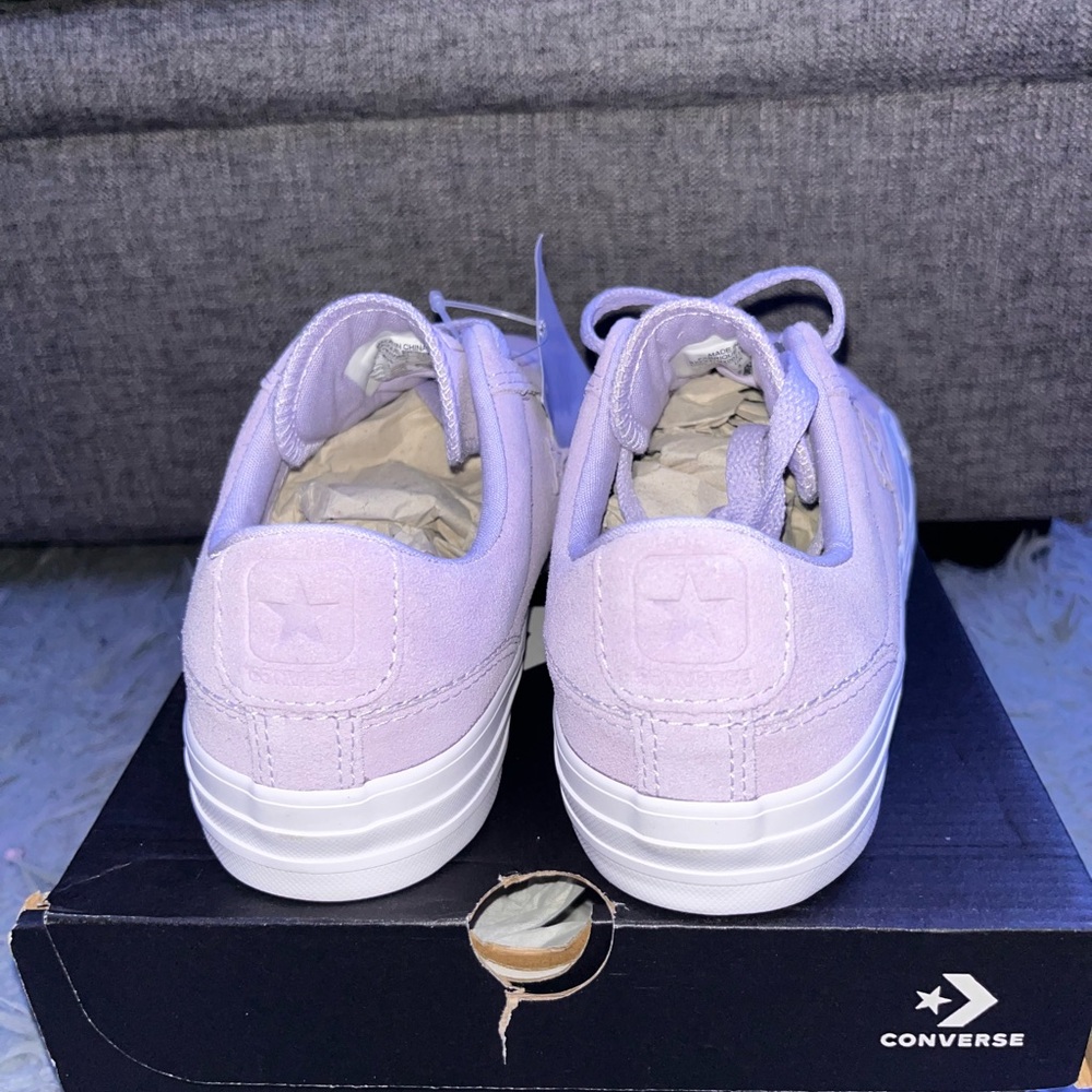 Converse Chuck Star Player Ox Purple White Suede Size 7 women and 5 men - Picture 5 of 8
